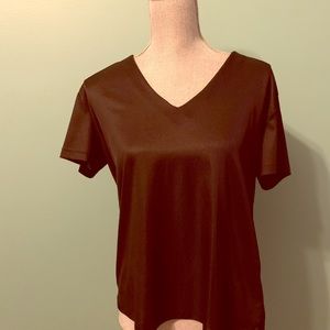 Zara ribbed vneck t-shirt